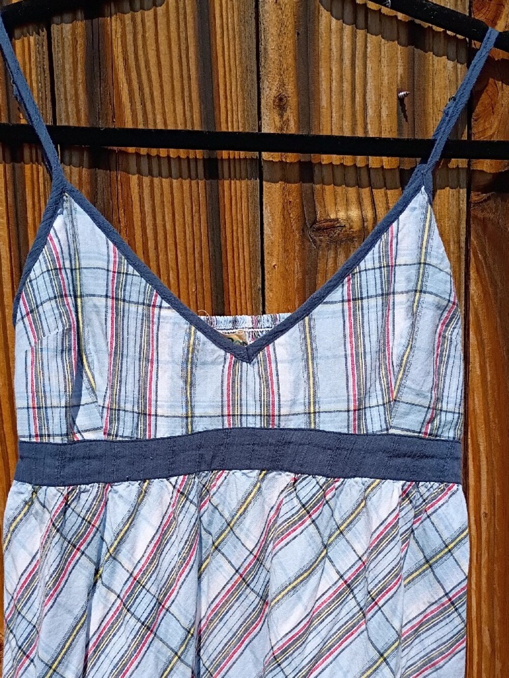 Billabong Spaghetti Strap Light Blue Multicolor Striped Summer Dress Beach Surf - Picture 2 of 13